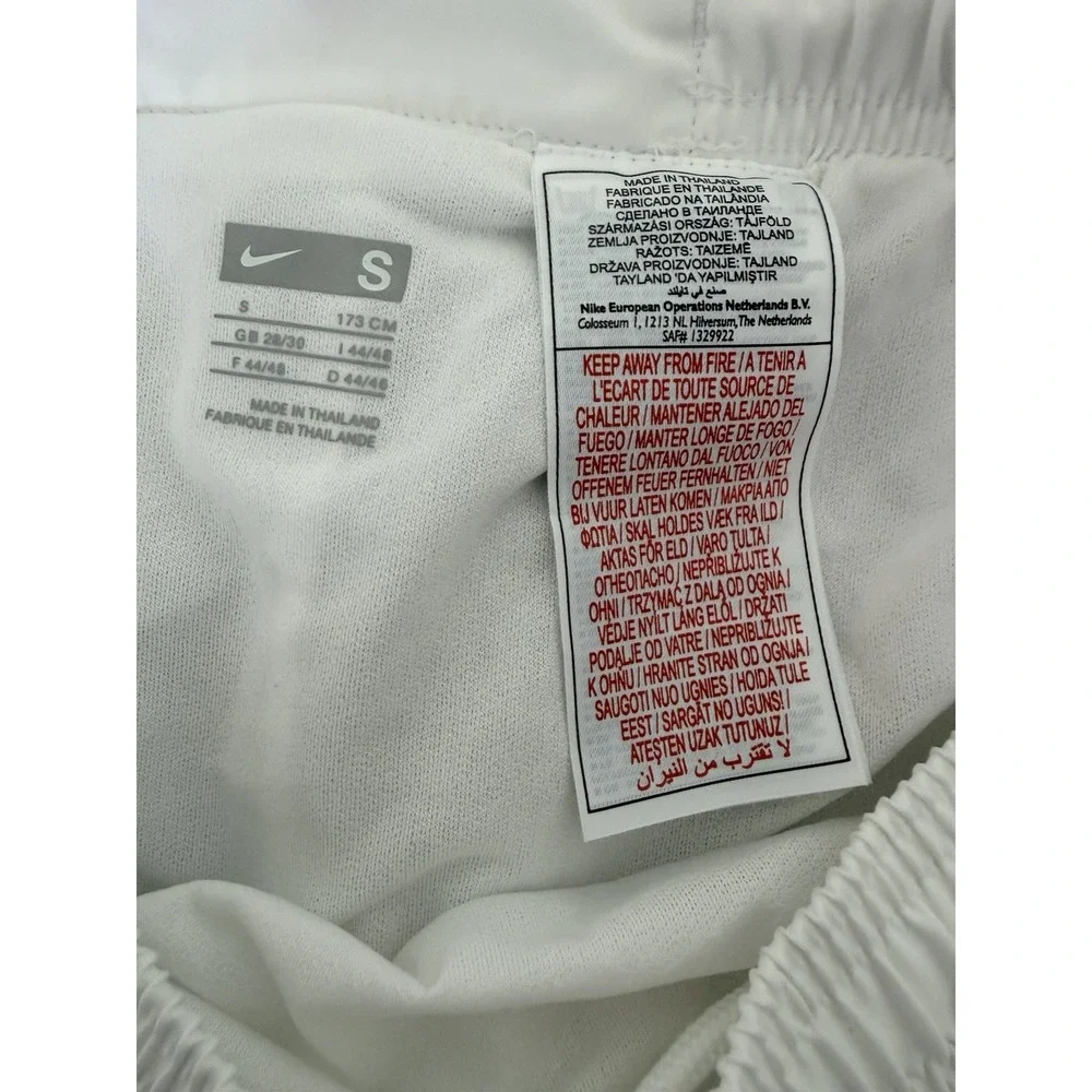 Nike Manchester United Soccer Shorts Men's Size Small White Red Crest